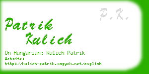 patrik kulich business card